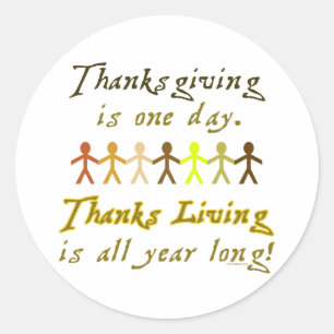 Thanksgiving Papier Knipsels Schattige Gezegde Ronde Sticker