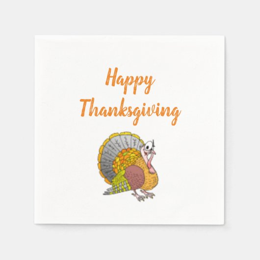 Thanksgiving Papier Napkin Servet (Voorkant)