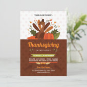 Thanksgiving Partij Flyer sjabloon Kaart (Staand voorkant)