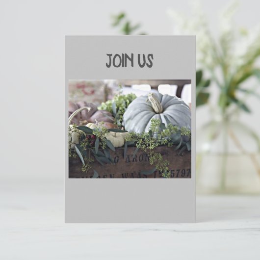 **THANKSGIVING PARTIJ OF DINNER** INVITATIE KAART (Staand voorkant)