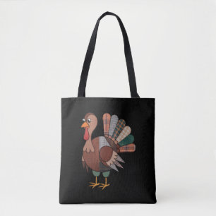 Thanksgiving Patchwork Gewatteerde Kalkoen Herfst Draagtas