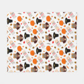 Thanksgiving-patroontroebel bevestigen geeft Bedan Fleece Deken (Voorkant (Horizontaal))