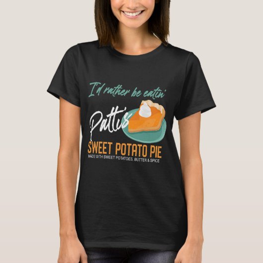 Thanksgiving Patti Pie Sweet Potato T-shirt (Voorkant)