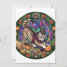 Thanksgiving-pelgrim-tabbykat-geglazuurd-glasmedai