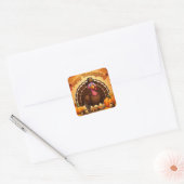 Thanksgiving Pelgrim Turkije Stickers (Envelop)