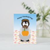 Thanksgiving Penguin Briefkaart (Staand voorkant)