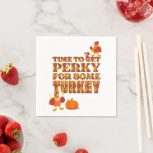 Thanksgiving PERKY VOOR TURKIJE Plaid Servet