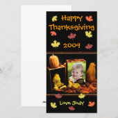 Thanksgiving personnalisé / Carte photo de vacance (Devant / Derrière)