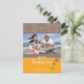 THANKSGIVING PHOTO CARTE POSTALE :: tomber feuille (Debout devant)