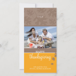 THANKSGIVING PHOTOCARD:: dalende bladeren 1 Feestdagenkaart