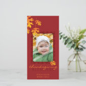 THANKSGIVING PHOTOCARD:: mache bladeren 1 Feestdagenkaart (Staand voorkant)