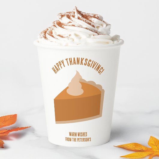 Thanksgiving Pie Dinner Party Papieren Bekers