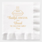 Thanksgiving Pie Merci Grateful Blessé Famille (Recto)