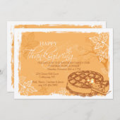 Thanksgiving Pie-uitnodiging Kaart (Voorkant / Achterkant)