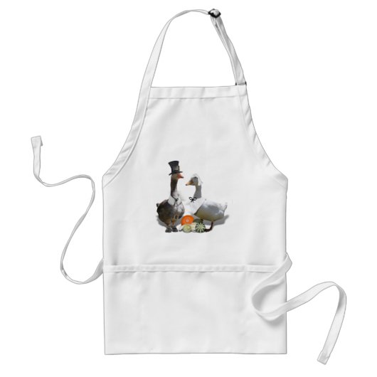 Thanksgiving Pilgrim Duck Couple Standaard Schort (Voorkant)