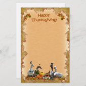 Thanksgiving Pilgrim en Indische eenden Briefpapier (Voorkant / Achterkant)