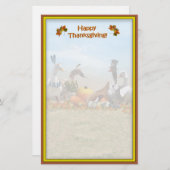 Thanksgiving Pilgrim en Indische eenden Briefpapier (Voorkant / Achterkant)