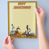 Thanksgiving Pilgrim en Indische eenden Flyer (Hand)