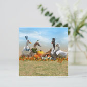 Thanksgiving Pilgrim en Indische eenden Kaart (Staand voorkant)