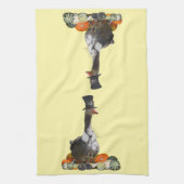 Thanksgiving Pilgrim Goose Kitchen Towel Theedoek (Verticaal)