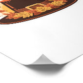 Thanksgiving Pilgrim Pet - Herfstoogst ontwerp C Poster (Hoek)