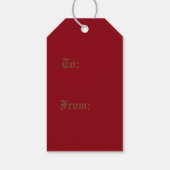  Thanksgiving Pilgrim Woman Gift Labels Cadeaulabel (Achterkant)