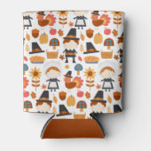 Thanksgiving Pilgrims Harvest Pattern Blikjeskoeler (Voorkant)