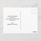 Thanksgiving Pilgrims Harvest Pattern Dank u Briefkaart (Achterkant)