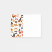 Thanksgiving Pilgrims Harvest Pattern Post-it® Notes (Voorkant)