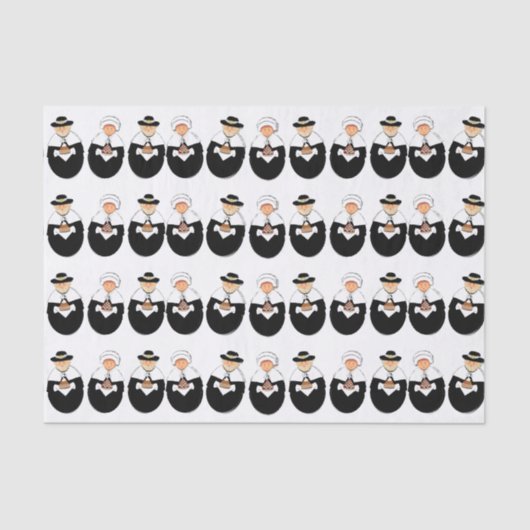 Thanksgiving Pilgrims Tissuepapier (Voorkant)