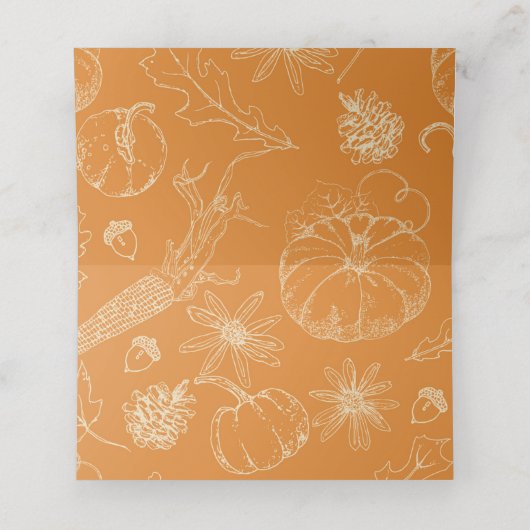 Thanksgiving plaats kaarten (Binnenkant ongevouwen)