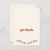 Thanksgiving plaats kaarten (Voorkant / Achterkant)