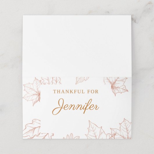 Thanksgiving-plaatskaart, binnenkaart, feestdag (Buitenkant ongevouwen)