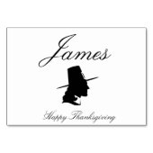 Thanksgiving-plaatskaarten met pelgrim kaart (Achterkant)