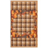 Thanksgiving Plaid met pompoenrand Tafelkleed (Voorkant)