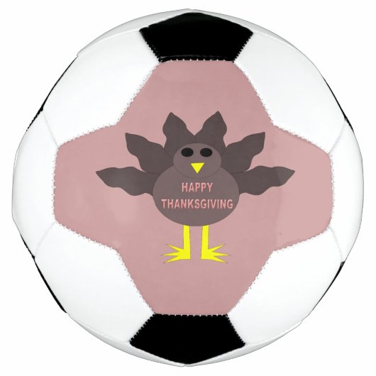 Thanksgiving Pluced Turkey Soccer Ball (Devant)