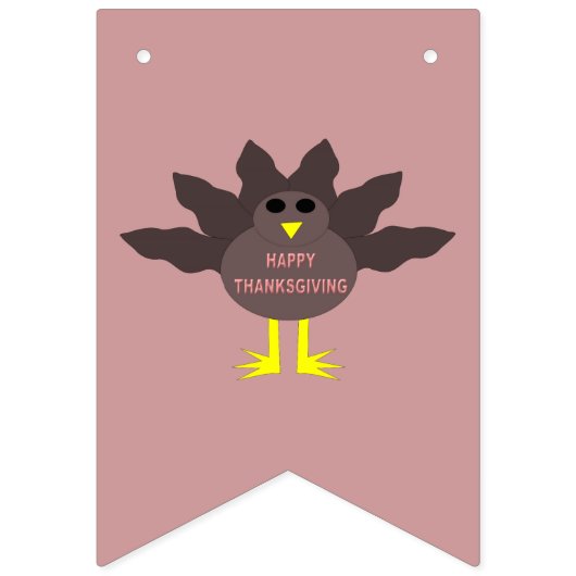 Thanksgiving Plucked Turkey Bunting Flags Vlaggetjes (Eerste vlag)