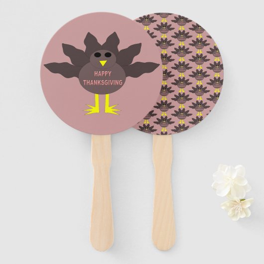 Thanksgiving Plucked Turkey Handwaaier (Voorkant en achterkant)