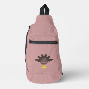 Thanksgiving Plucked Turkey Pattered Sling Bag