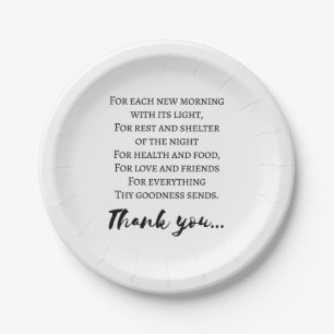 Thanksgiving Poem. Eenvoudige Thanksgiving Papieren Bordje