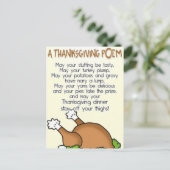 Thanksgiving Poem Feestdagenkaart (Staand voorkant)