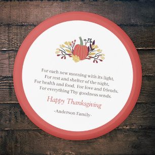 Thanksgiving Poem Land Rustic Pumpkin Bouquet Magneet