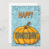 Thanksgiving pompoen bedankkaart (Voorkant / Achterkant)