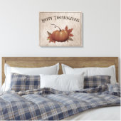 Thanksgiving pompoen Damask Canvas Afdruk (Insitu (Slaapkamer))