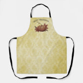 Thanksgiving pompoen Damask | Geel Schort (Voorkant)