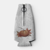 Thanksgiving pompoen Damask | Grijs Flesjeskoeler (Achterkant)