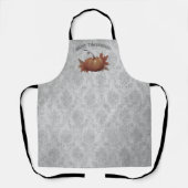 Thanksgiving pompoen Damask | Grijs Schort (Voorkant)