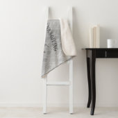 Thanksgiving pompoen Damask | Grijs Sherpa Deken (In situ)