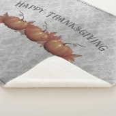 Thanksgiving pompoen Damask | Grijs Sherpa Deken (3/4)