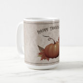 Thanksgiving pompoen Damask Koffiemok (Voorkant links)